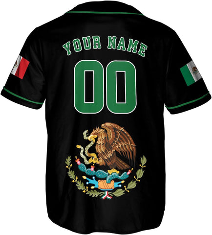 Mostefy Custom Mexico Baseball Jerseys Mexican Eagle & Flag Shirt for Teams, Mexico Shirts for Men & Women Size S-5XL