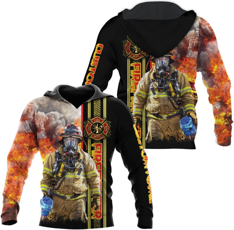 Mostprints Personalized Name Firefighter Shirt 3D, Custom Name Firefighter Shirts Men, Gift Firefighter Shirts for Women1