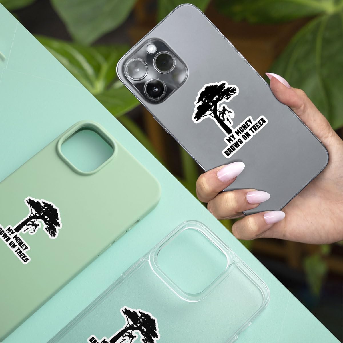 3 Pcs My Money Grows On Trees Stickers Funny Arborist Climber Logger Clearance Trimmer Lumberjack Chainsaw My Money Grow On Tree Stickers Laptop Bottle Phone Car Helmet Hard Hat Funny Gifts 3"x3"