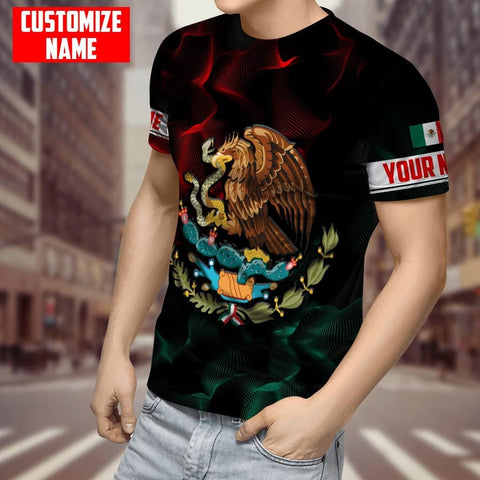 Personalized Name Mexican Shirts for Men, Customized Mexico Shirts for Men, Mexico Shirts for Women Mexico Shirt Eagle Flag