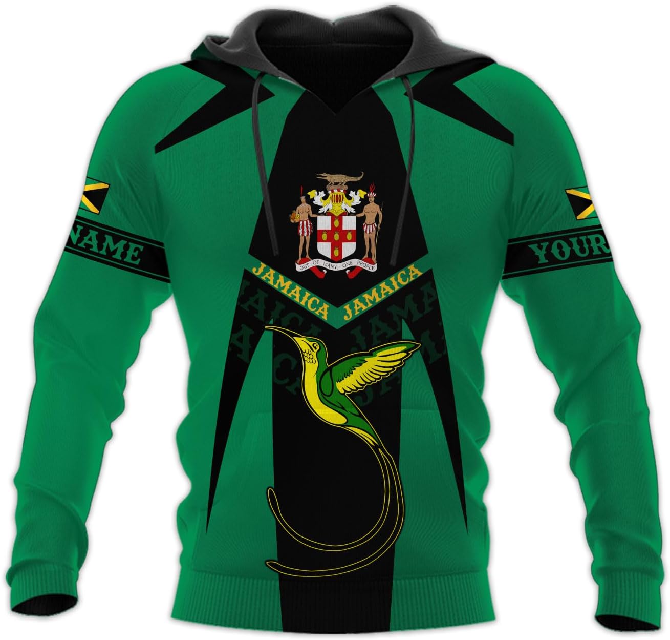 mostprints Personalized Jamaica Hoodie Camisa Jamaica Hoodies Jamaica Sweaters Shirts Men & Women Jamaican Pride Shirt Gifts