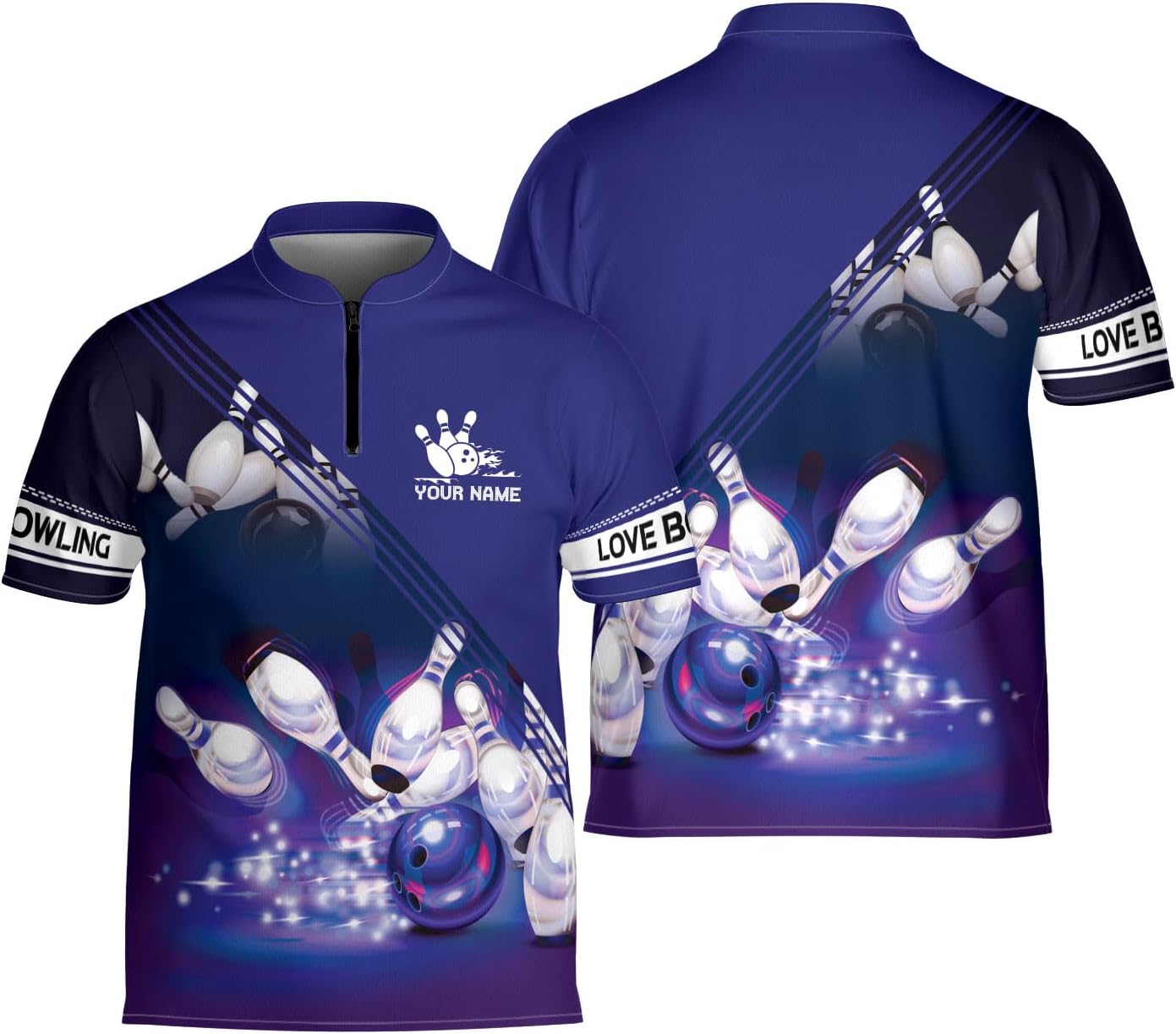 Ligthuy Personalized Bowling Jersey 3D, Bowling Shirts for Team, Bowling Shirt Unisex for Men Women, Bowling Shirts for Men