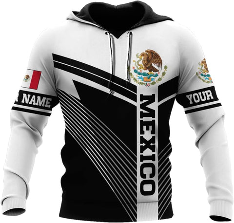 Personalized Name Mexican Hoodie 3D, Customized Mexico Hoodies for Men & Women