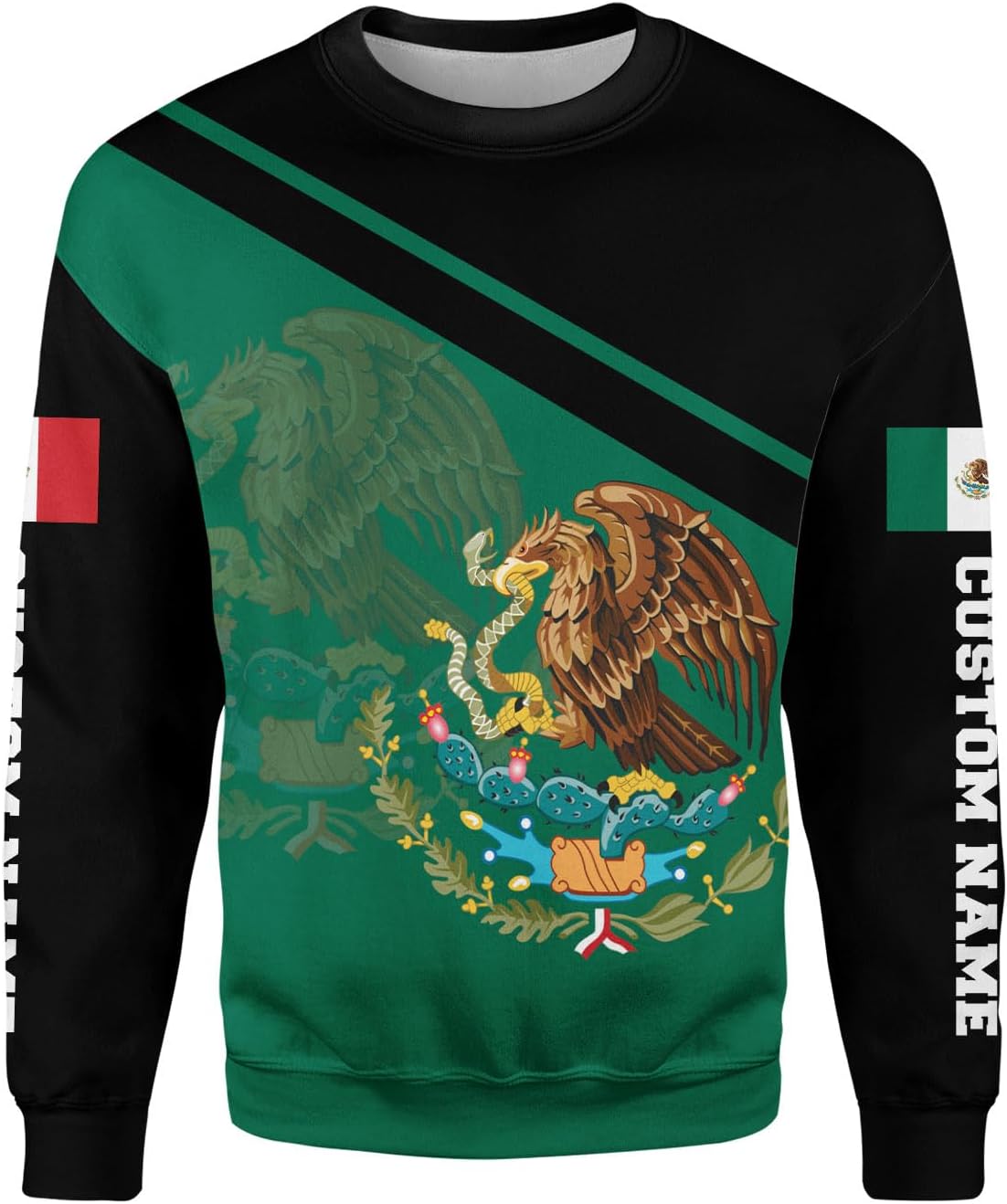 Personalized Mexican Shirts for Men 3D Customized Mexico Shirts for Men Mexico Shirts for Women Mexico Flag Shirt (HD180)