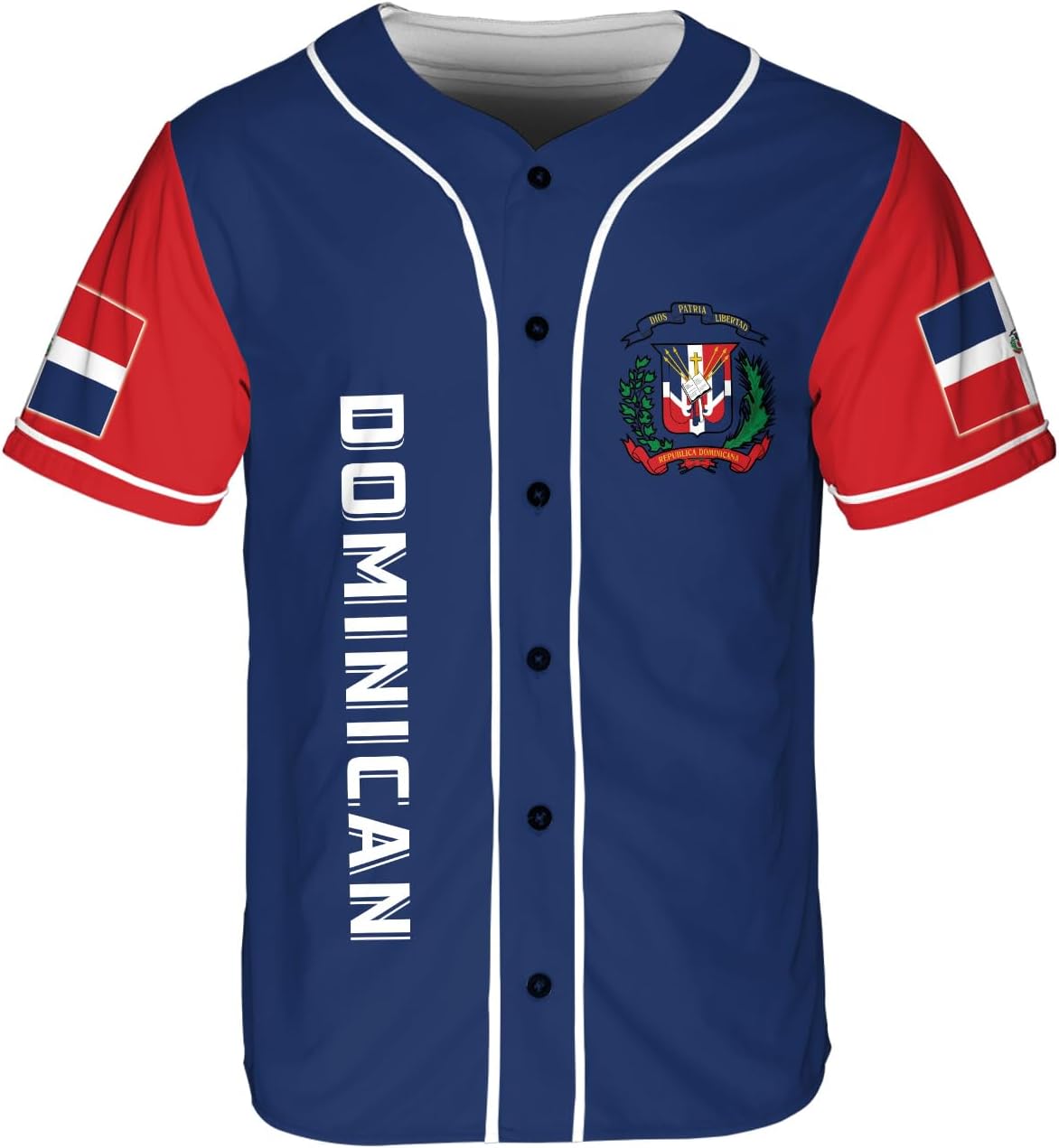 Podagree Personalized Dominican Republic Baseball Jersey Shirt,Team Name Republic Dominicana Baseball Jersey for Men,Women