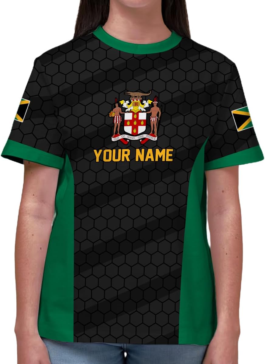 Custom Jamaica Flag 3D Shirt Women Men Clothes for Jamaica Vacation Jamaican Pride Shirts Personalized Tshirt Jersey
