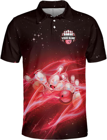 Personalized Bowling Shirts for Men, Men's Bowling Polo Shirts Short Sleeve, Bowling Team Shirts for Men and Women