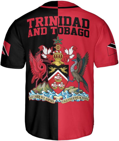 Podagree Personalized Trinidad & Tobago Baseball Jersey, Trinidad and Tobago Proud Flag Shirt Coat of Arms Gift Men Women