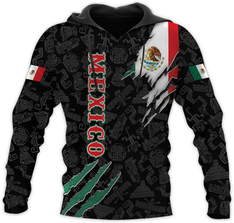 HomeDesign Custom Mexico Shirts Personalized Name Mexican 3D Flag Shirt for Men Women Aztec Unisex US Eagle Pride Camisas