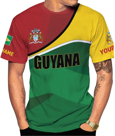 Personalized Name Guyana Shirts for Men and Women,Guyana Flag Funny Patriotic T-Shirt, Guyanese Pride Flag Shirt