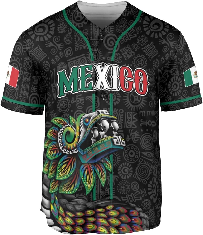 RoyalBro Personalized Mexico Baseball Jersey, Mexican Jersey for Men & Women, Mexican Flag Jersey, Mexico Shirt Camisa
