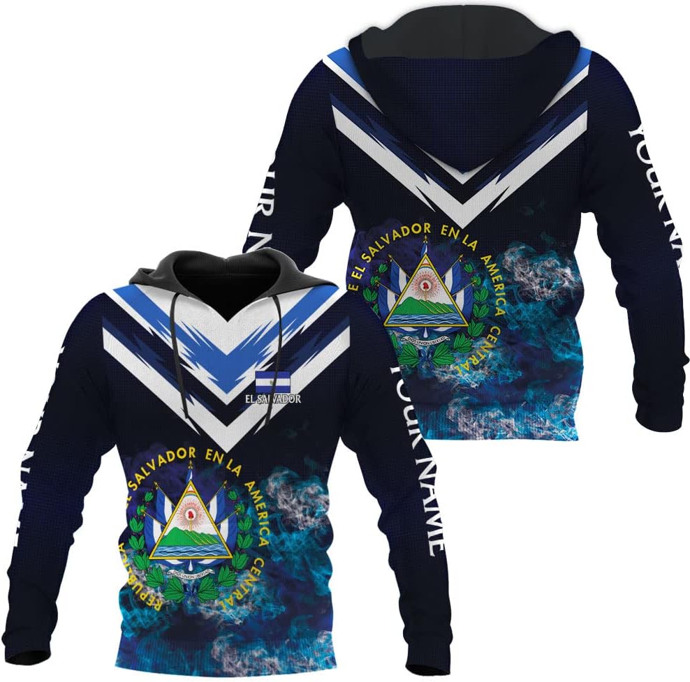 HomeDesign Personalized El Salvador Hoodie El Salvador Hoodies El Salvador Sweaters Shirts Men & Women El Salvador Shirt