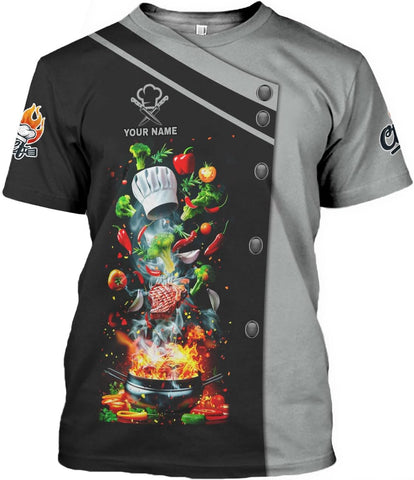 Custom Personalized 3D Chef Shirt Gifts for Lover