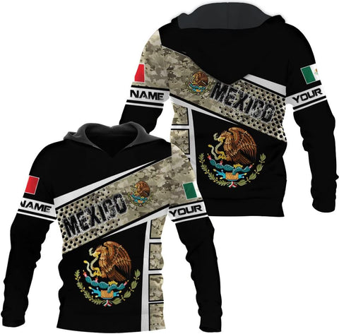 Personalized Name Mexican Hoodie 3D, Customized Mexican Hoodies for Men, Unisex Mexico Hoodie, Mexico Hoodies for Men