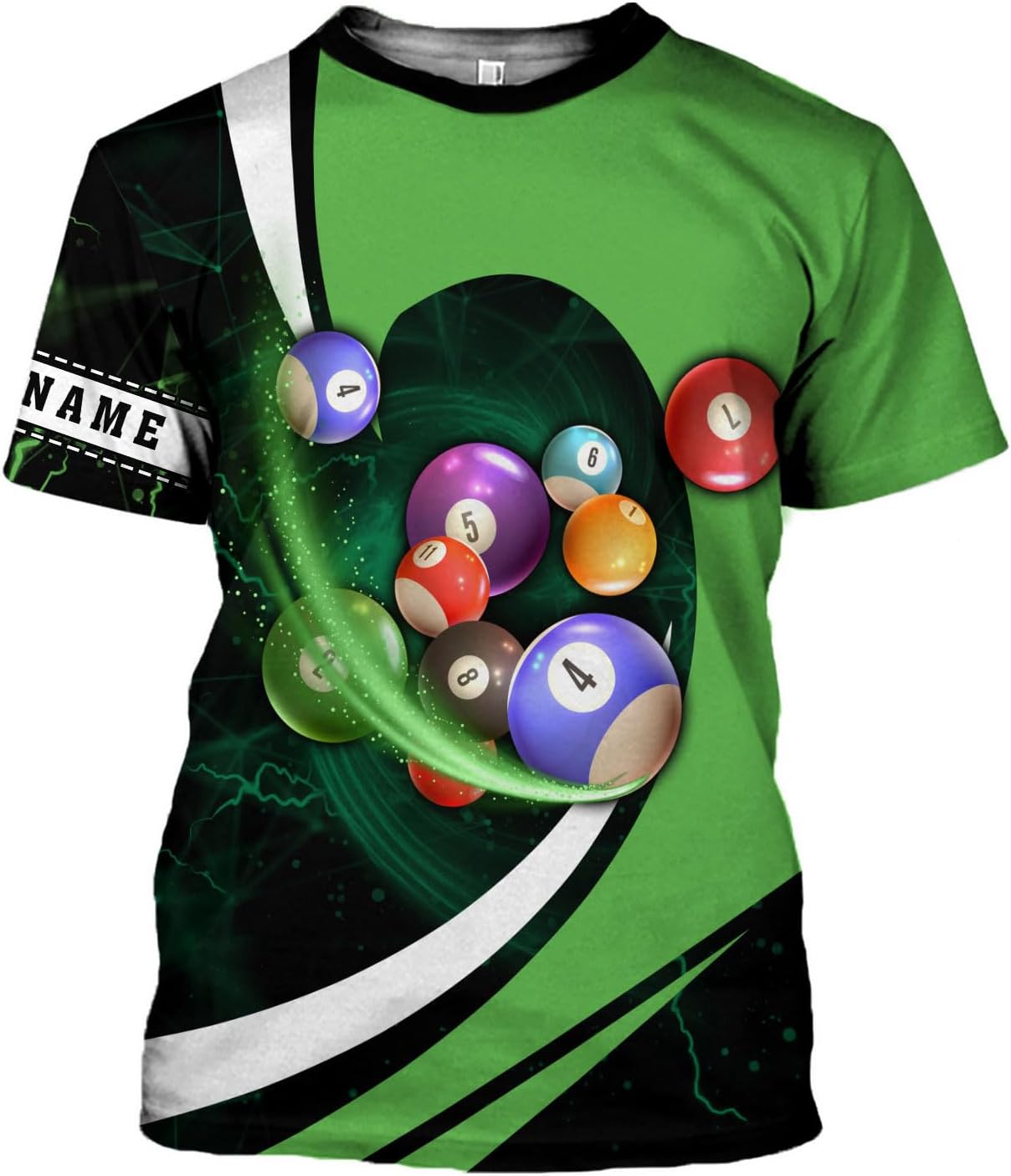 Parvii Personalized Billiards Shirt for Men, 8 Ball Pool Shirt, Billiards Gift