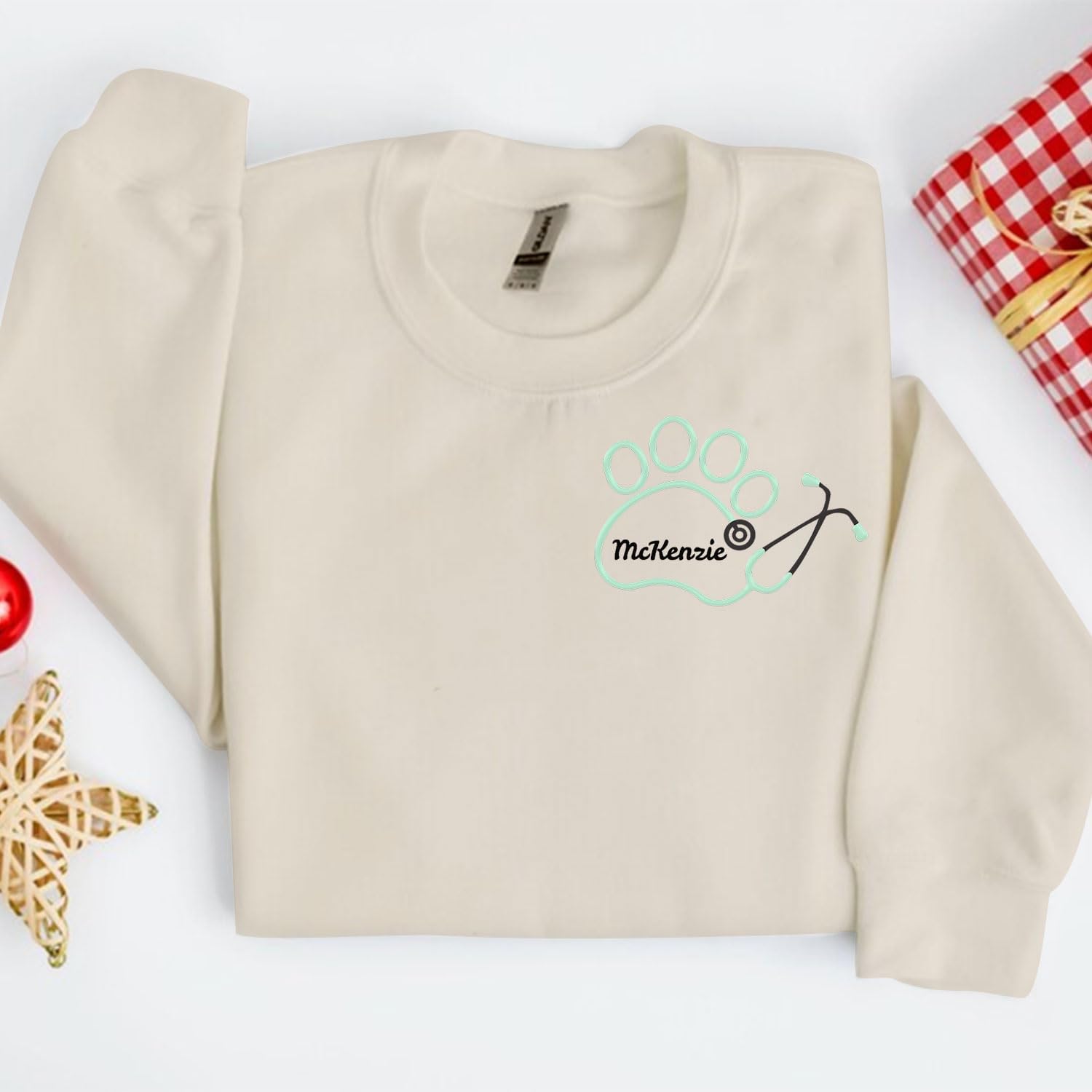 Personalized Veterinarian Embroidered Sweatshirt, Custom Vet Tech Shirt, Veterinary Technician Week Gifts, Veterinary Gifts