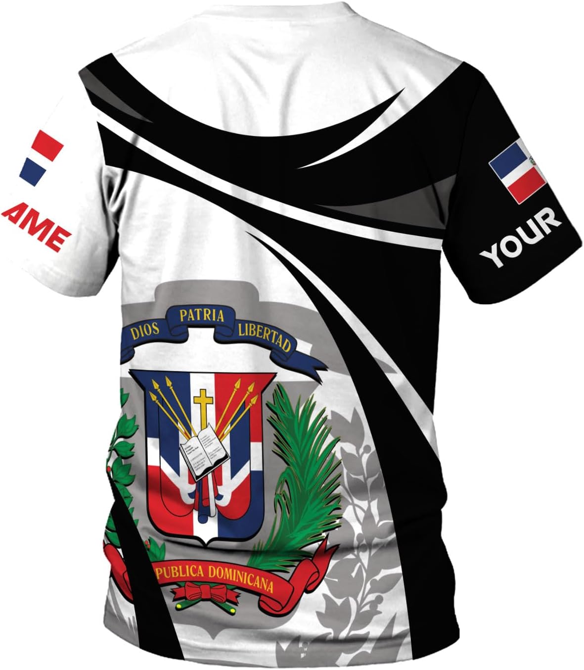 Ligthuy Personalized Dominican Shirt 3D, Dominican Republic Shirts, Dominican Flag Unisex Republica Dominicana Shirt S-5XL
