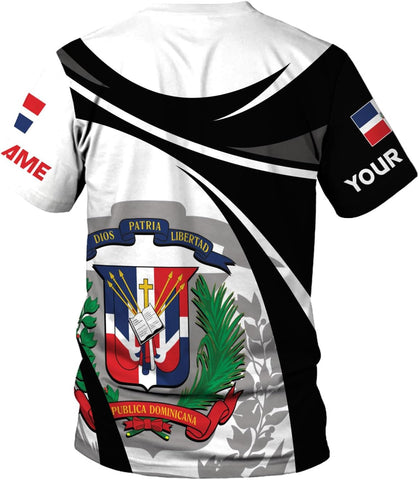 Ligthuy Personalized Dominican Shirt 3D, Dominican Republic Shirts, Dominican Flag Unisex Republica Dominicana Shirt S-5XL