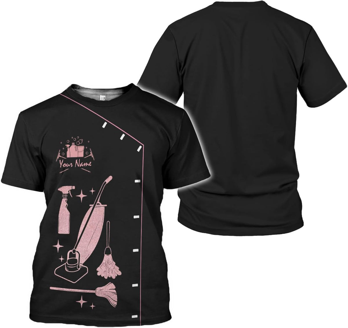 Personalized Housekeeping Shirt 3D All Print Cleaning Service Tshirt Gifts for Housekeeper, House Cleaning Uniforms for Women