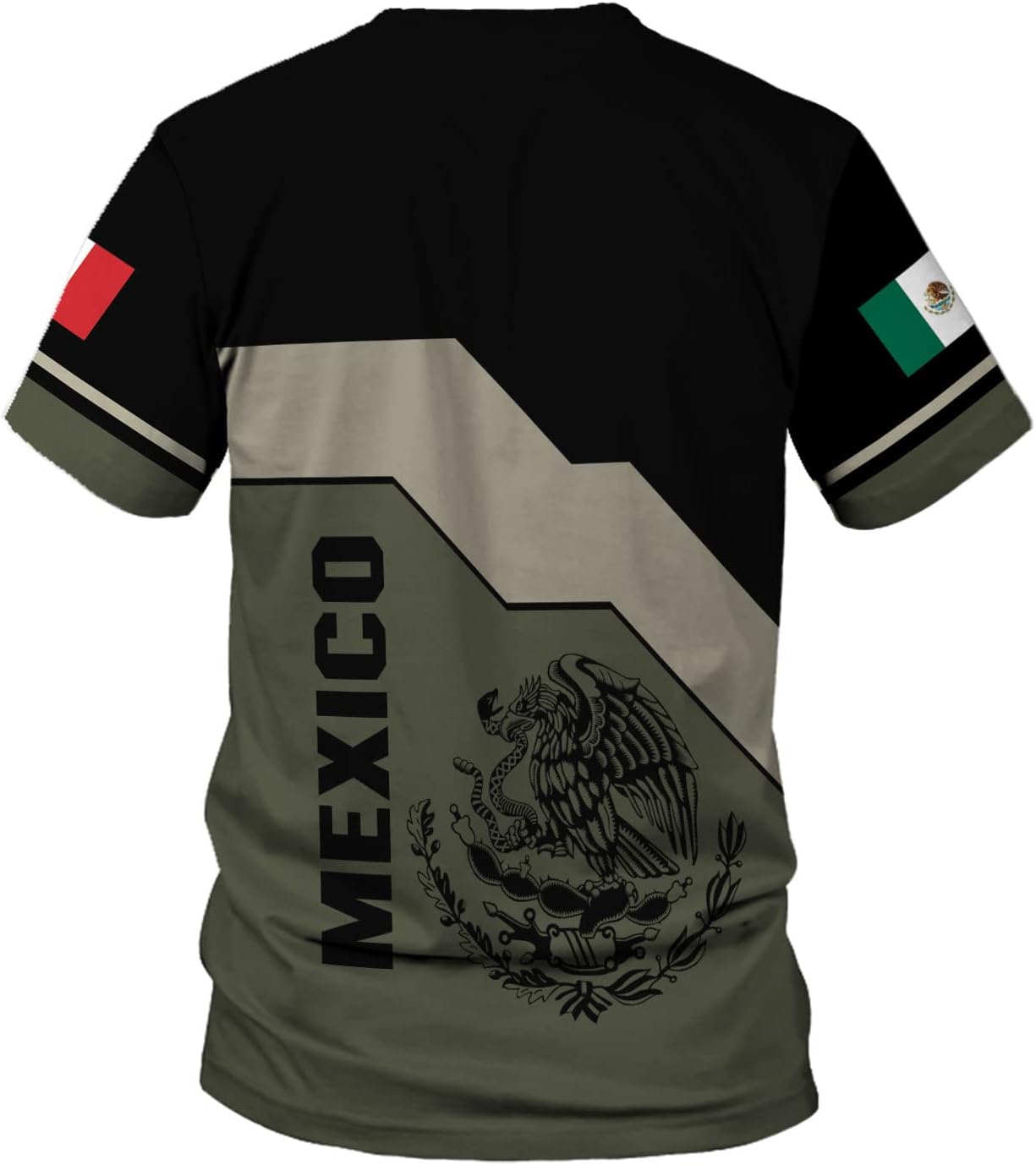 Personalized Mexican Eagle Flag Shirt, Custom Name Unisex Soccer T-Shirt TS67