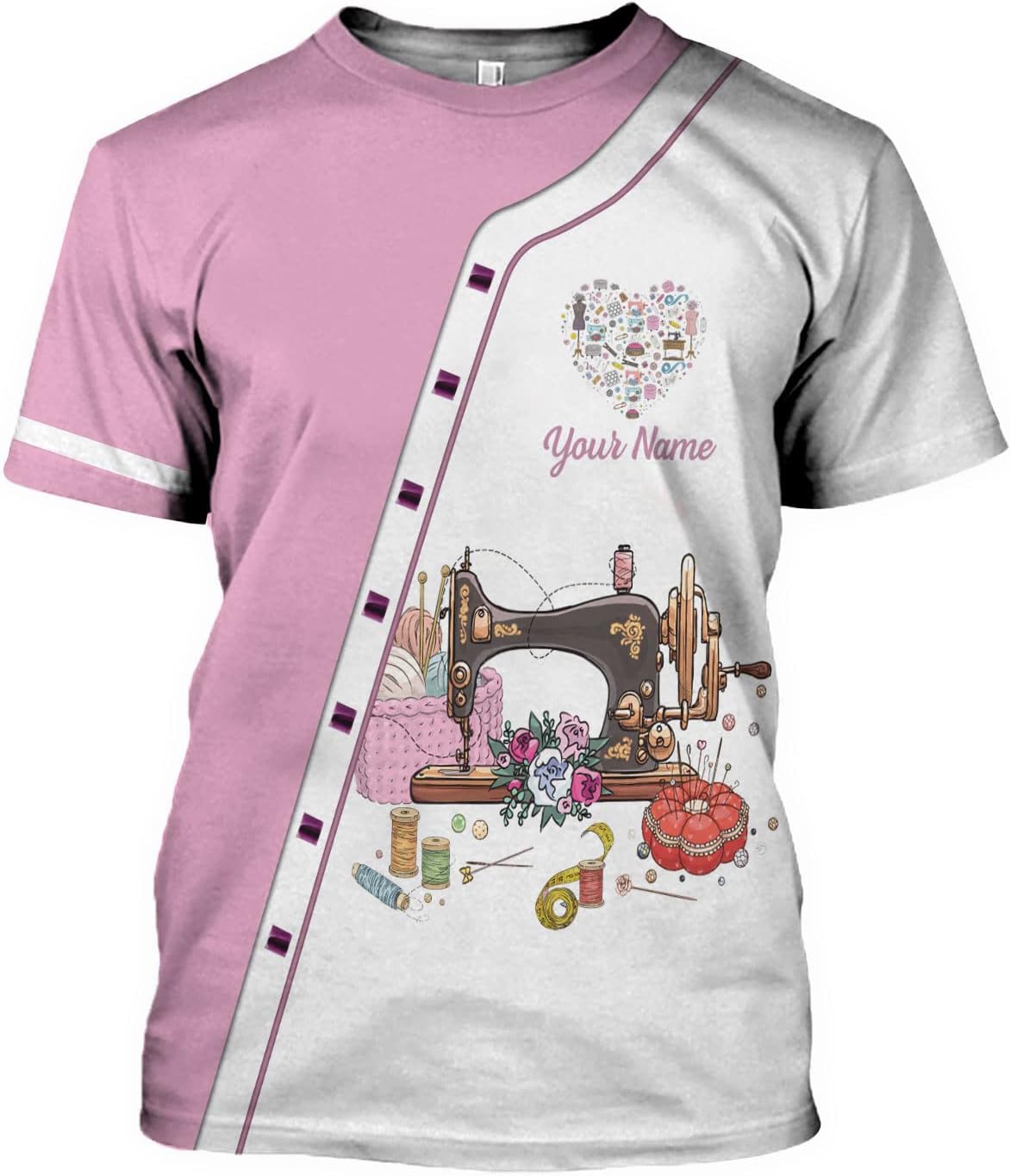 Personalized 3D Tailor Shirt Women, Tailor Gift for Sewing Lover, Tailor Shirt, Tailors Gifts, Sewing Tools Tshirt for Her