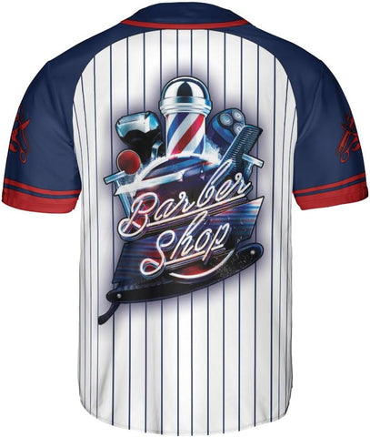 Personalized Barber Shop Baseball Jersey, Hairdresser Jersey, Barber Tools Hat