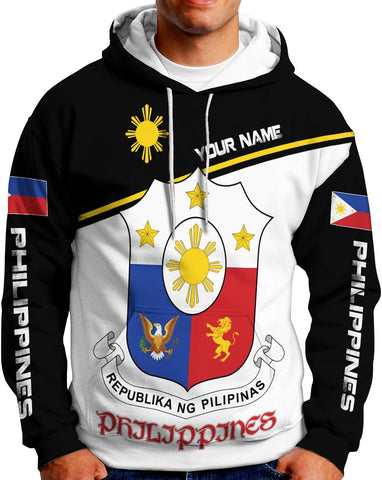 Mostprints Personalized Name Philippines Shirts 3D, Filipino Flag Pride Shirt Philippines Shirt Flag Tshirt for Men Women S-5XL