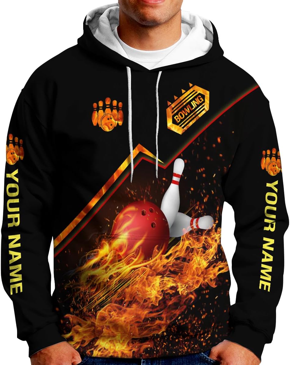 Pretyprints Personalized Bowling Shirt - Custom Bowling Gift for Women & Men