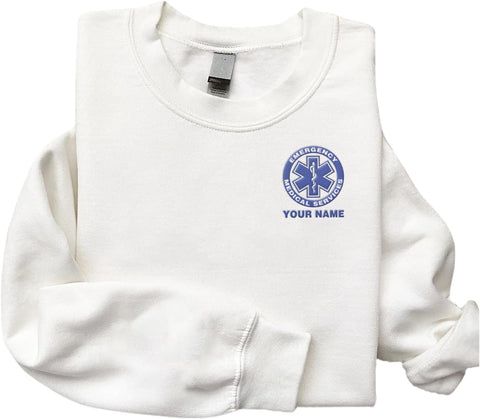 Mostprints Personalized Name Embroidered EMS, EMT, Paramedic Sweatshirts, Shirts, Hoodies Unisex for Men, Women Full Size