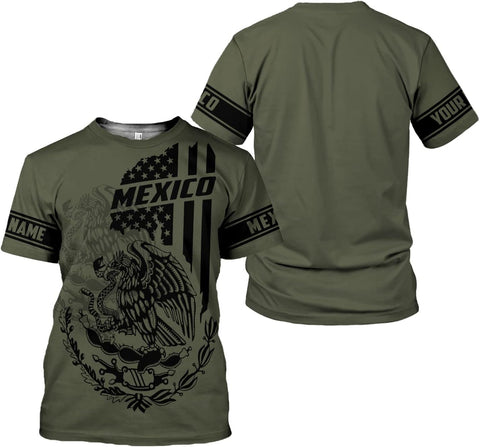 Personalized Name Mexican Shirts for Men, Customized Mexico Shirts for Men, Mexico Shirts for women Mexico Shirt Eagle Flag Mexican Eagle Unisex Shirt, Sweatshirt, Hoodie, Zip Hoodie AD679, 5X-Large