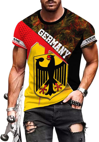 Mostprints Personalized Name Germany Shirt 3D, Custom German Shirt gift for Men and Women, German Flag Shirt Gift S-5XL