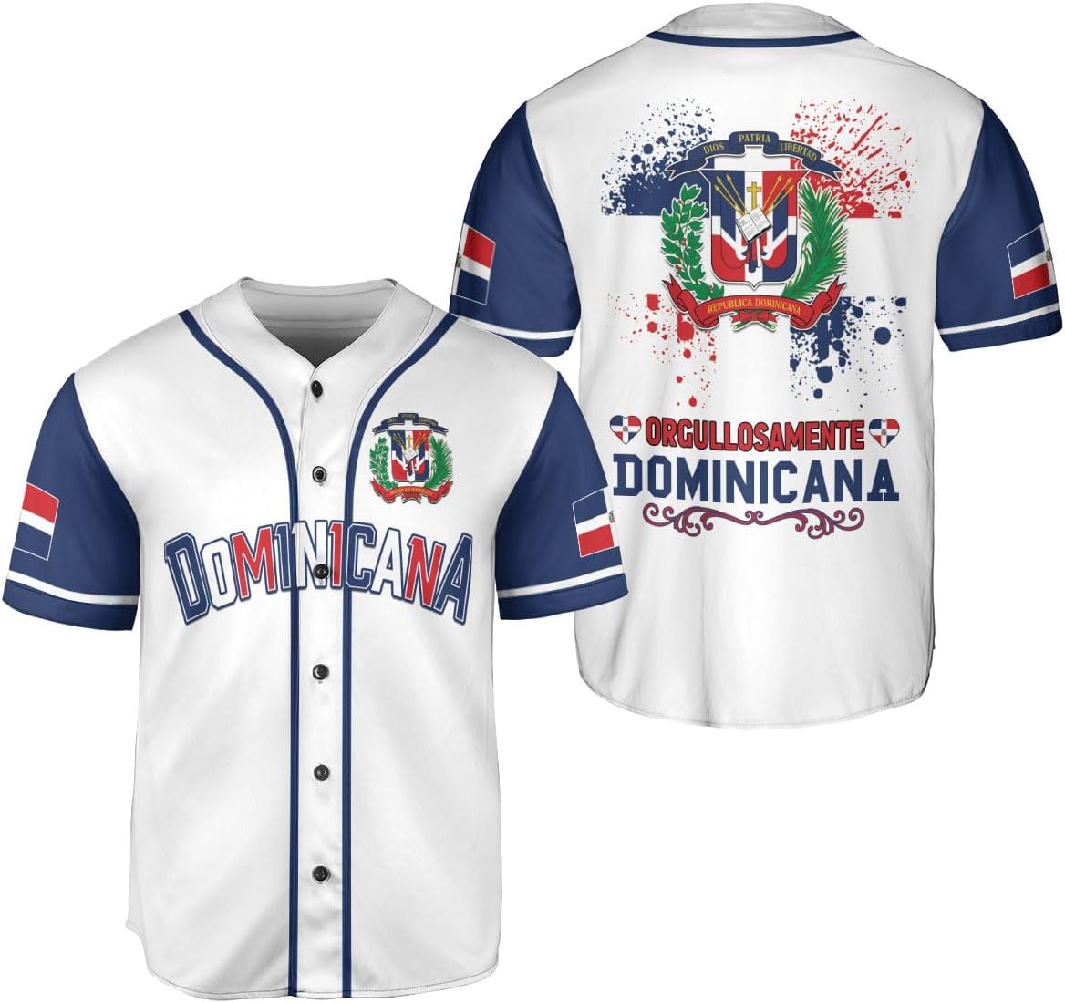 Custom Dominican Jersey for Men Dominican Baseball Jersey Dominican Baseball Jersey Dominicana Shirt Dominican Flag Jersey