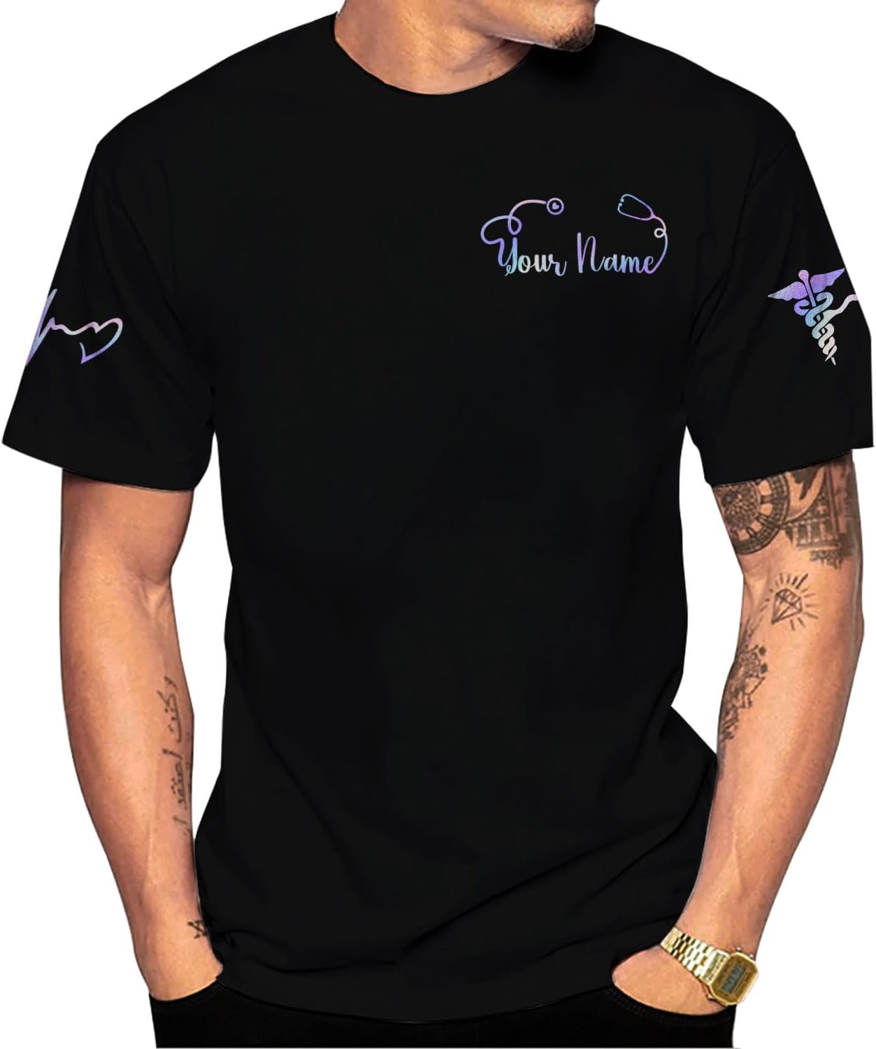 MoonArt Personalized Name Nurse Shirt Nurse Gifts Nurse Graduation Gift Funny Nurse T-Shirt Gift Nursing Emergency Shirts