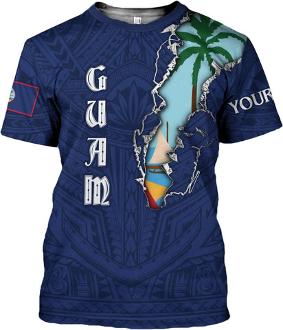MoonArt Personalized Guam Shirt - Guahan Pride Tshirt for Men & Women - Guam Gifts Tee