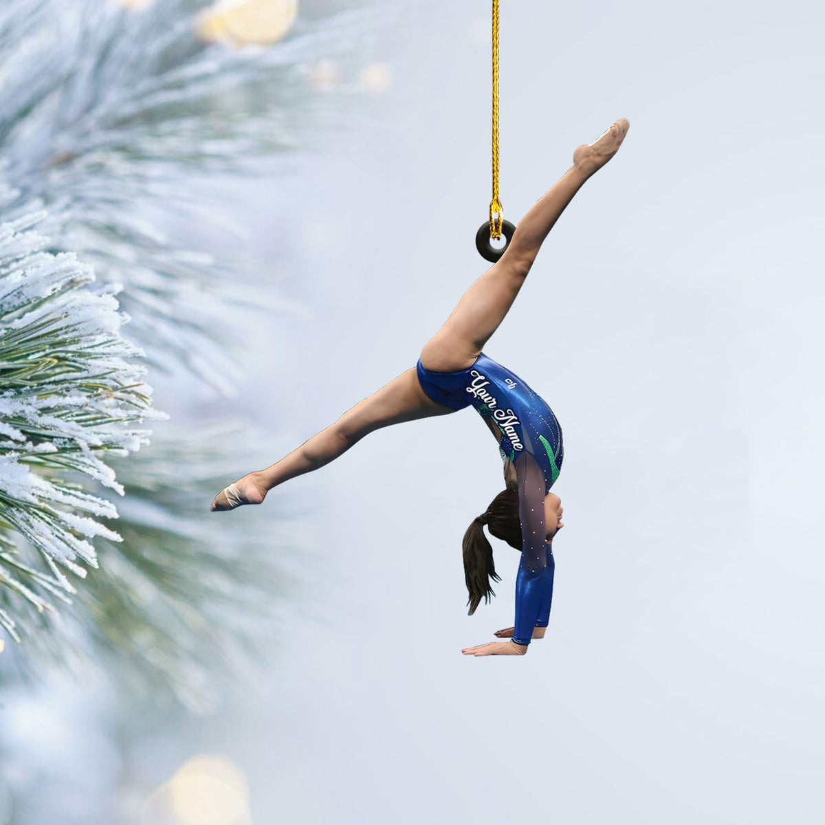 Paniprints Personalized Name Gymnastics Ornament 2024, Gymnast Christmas Ornament Girl, Gymnast Ornament for Xmas Decoration (Gymnastic 8)