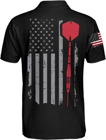 Personalized Name Dart 3D Polo Shirt, Dart Shirts, Mens Dart Shirts, Funny Dart Tshirts, Dart Team Shirts Gifts (PL06)