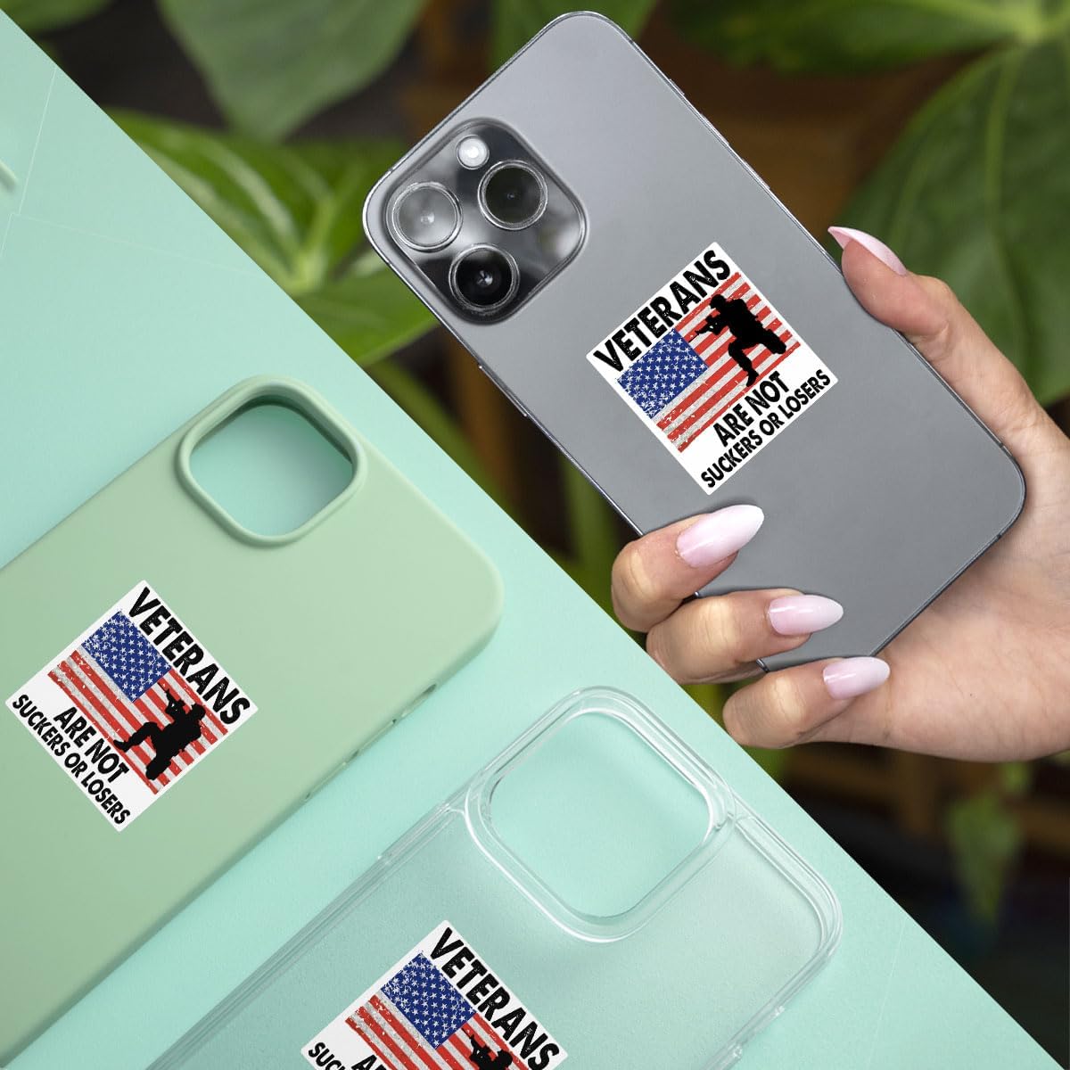 (3 Pcs) Veterans are Not Suckers Or Losers Sticker, Funny Political Sticker Adult Humor Anti Trump Bumper Stickers - Stickers for Laptop Water Bottle Phone Car Window Helmet Vinyl Stickers 3 Inches