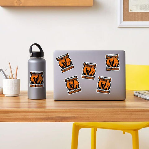 3 Pcs Line Clearance Tree Trimmer Sticker, Arborist Tree Work Sticker, Arborist Lumberjack Sticker, Arborist Chainsaw Sticker for Waterproof Laptop Water Bottle Phone Car Window Helmet 3 Inches