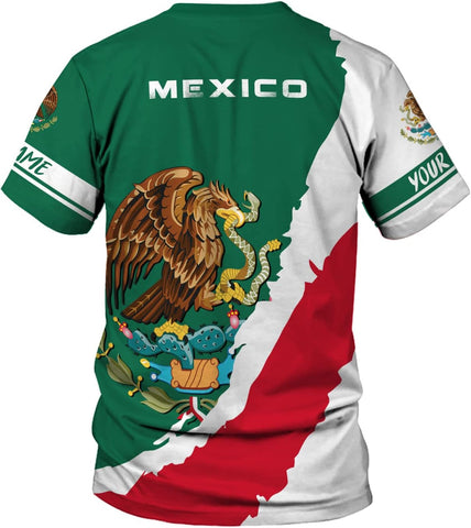Mostefy Personalized Name Mexican Shirts for Men 3D, Customized Mexico Shirts for Men, Mexico Shirts for Women Mexico Shirt