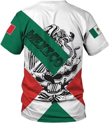 Mostefy Personalized Name Mexico Tshirt, Customized Name Shirts Mexican US Flag, Mexico Shirt Unisex 3D All Over Printed Sportwear, T Shirt for Men Women Adult Full Size S-5XL TS69