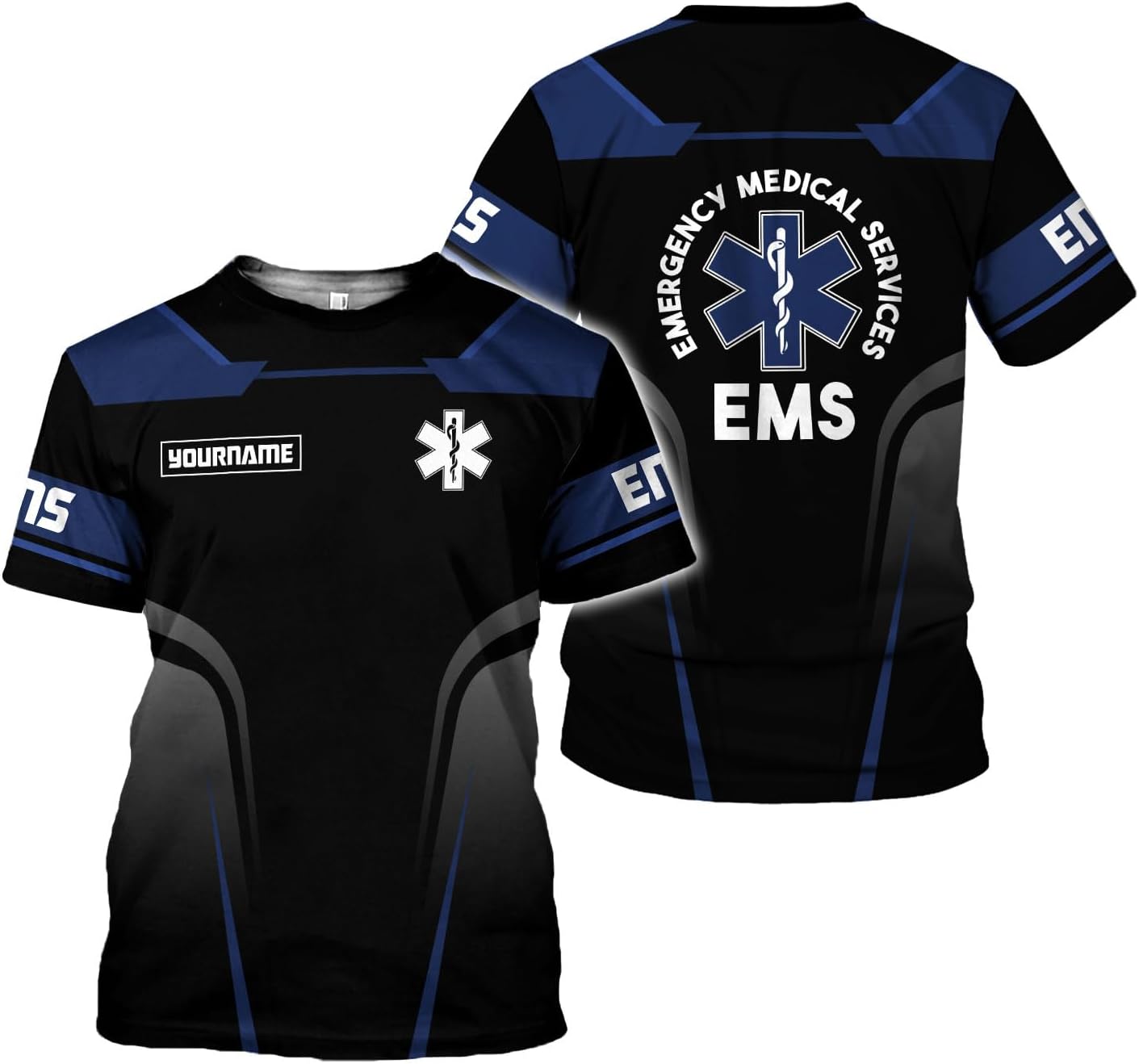 Custom EMS EMT Shirts Men Women, Personalized Paramedic Uniform Emergency Medical Technician Apparel, EMS Week Gifts