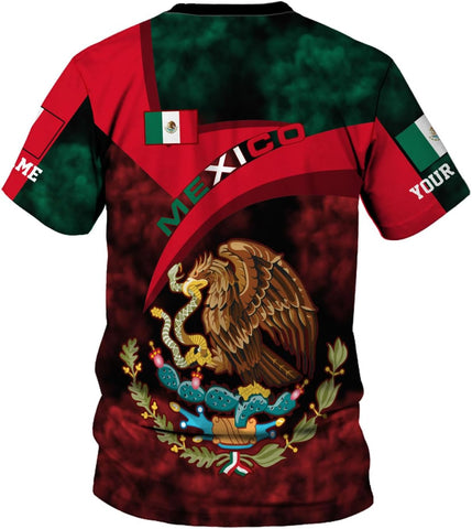Mostprints Personalized Name Mexican Shirts for Men 3D, Customized Mexico Shirts for Men, Mexico Shirts for Women Mexico Shirt