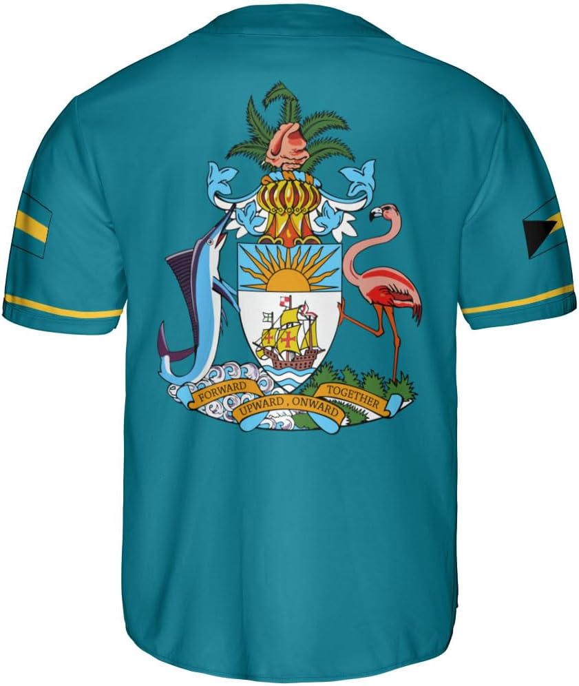 Personalized Bahamas Baseball Jersey Shirt Bahamas Pride Flag Bahamian Jersey Soccer for Men and Women
