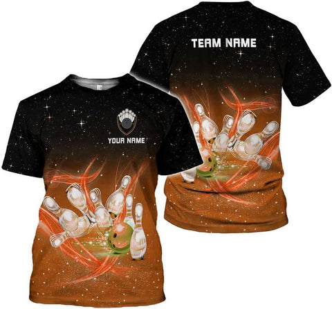 Rivelus Personalized Name Bowling Shirts for Men and Women 3D, Bowling Shirts for Team Bowling, Bowling Shirts Gift
