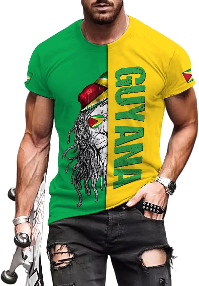 Parvii Personalized Guyana Shirts, Guyana Pride Tshirt, Guyanese Guyana Flag Shirt, Guyana Shirt for Men & Women, Guyana Gift