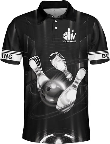 Custom Bowling Polo Shirt Personalized 3D Team Name Bowling Shirts for Men Women Jersey Unisex Bowler Short Sleeve Gift Tee