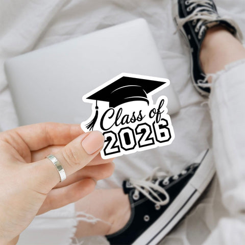3Pcs Class of 2026 Graduation Sticker 3inches, Senior 2026 Graduation Sticker High School College Gift for Notebook Scrapbook Class of 2026 Stickers for Laptop Water Bottle Phone Case