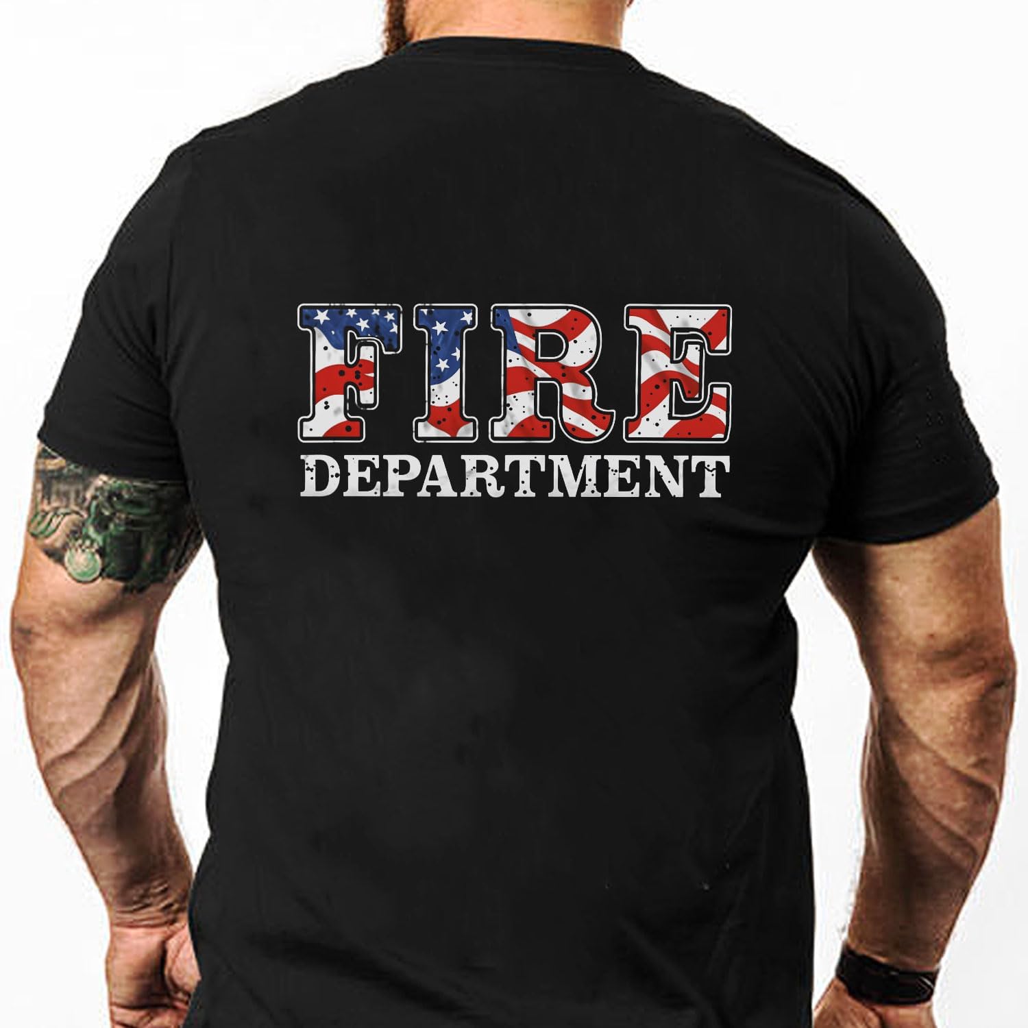 Pesonalized Red Line Fire Fighter T-Shirt, Fire Fighter T Shirt, Fire Department Shirts for Men, Fire Rescue Shirt