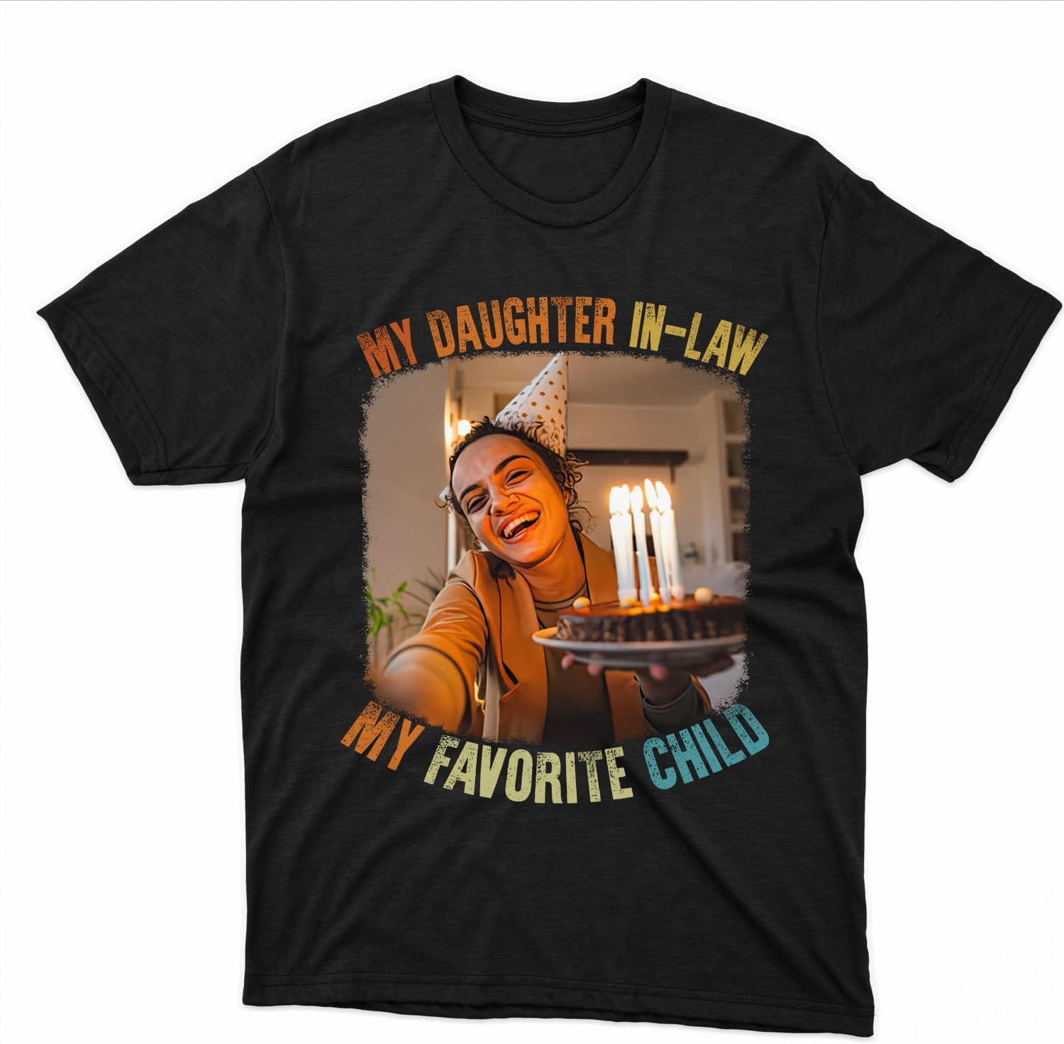 HomeDesign Personalized My Daughter in Law is My Favorite Child Shirt, Daughter in Law Tshirt Favorite Child is My Daughter