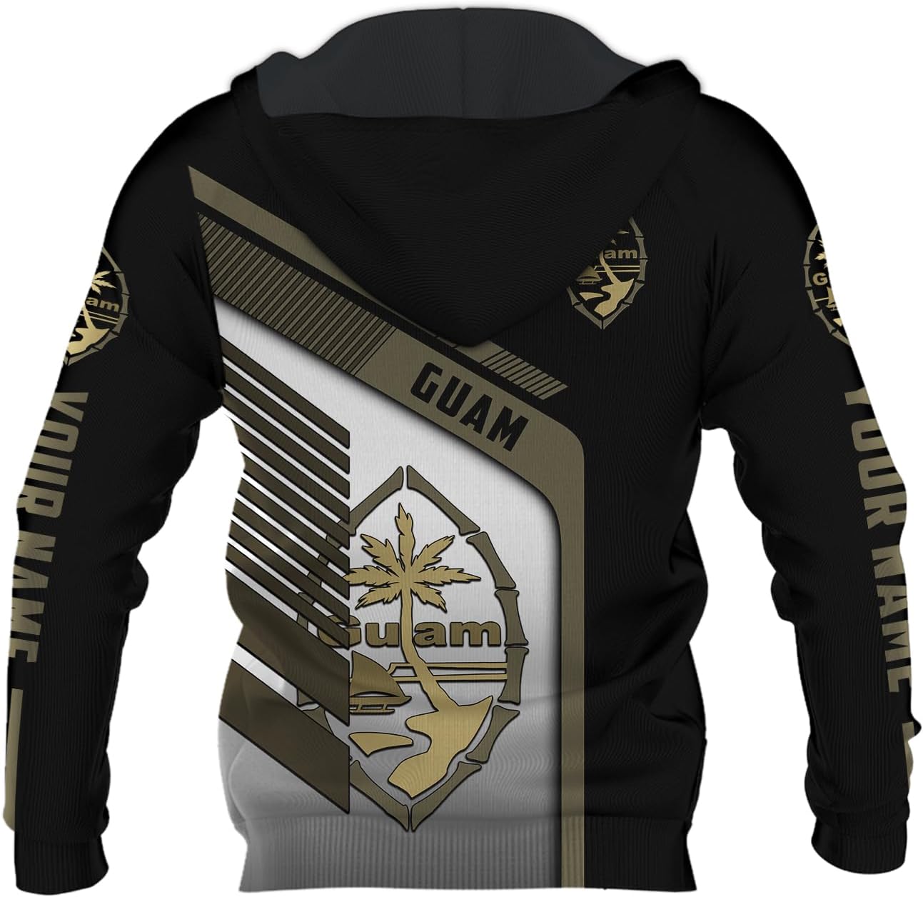Vybonz Personalized Guam Hoodie - Guahan Pride Zip Hoodie for Men & Women